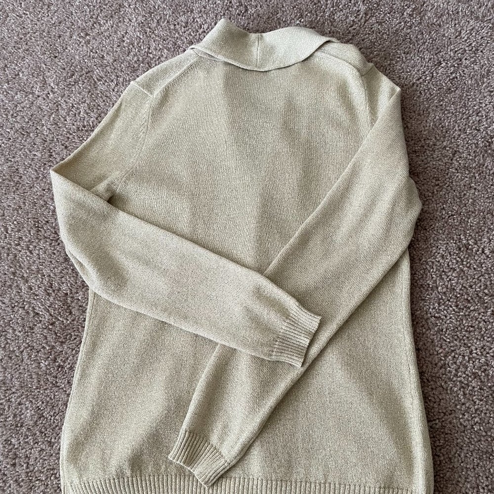 Banana Republic Gold Shimmer Cardigan XS - Picture 11 of 11